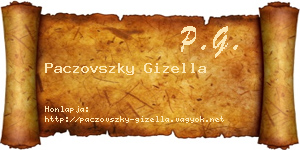 Paczovszky Gizella névjegykártya